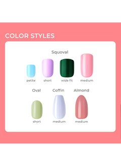 Impress KISS imPRESS No Glue Mani Press On Nails, Color, 'Never Too Navy', Blue, Short Size, Squoval Shape, Includes 30 Nails, Prep Pad, Instructions Sheet, 1 Manicure Stick, 1 Mini File  - Image 3