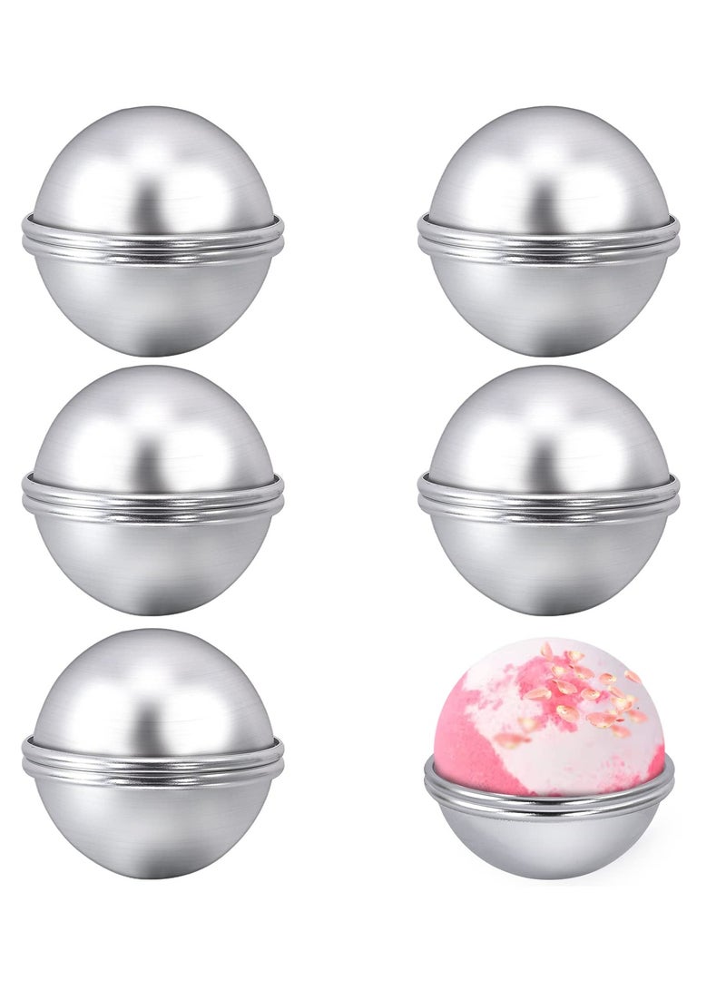 Excefore 12 Pieces Bath Bomb Mold,6 Set Metal Bath Bomb Molds, Aluminum Alloy Semicircle Mold Tool for Crafting Your Own Fizzles Handmade SPA,Bath Bombs Press for DIY Making Supplies, 5.6*2.6cm - Image 1