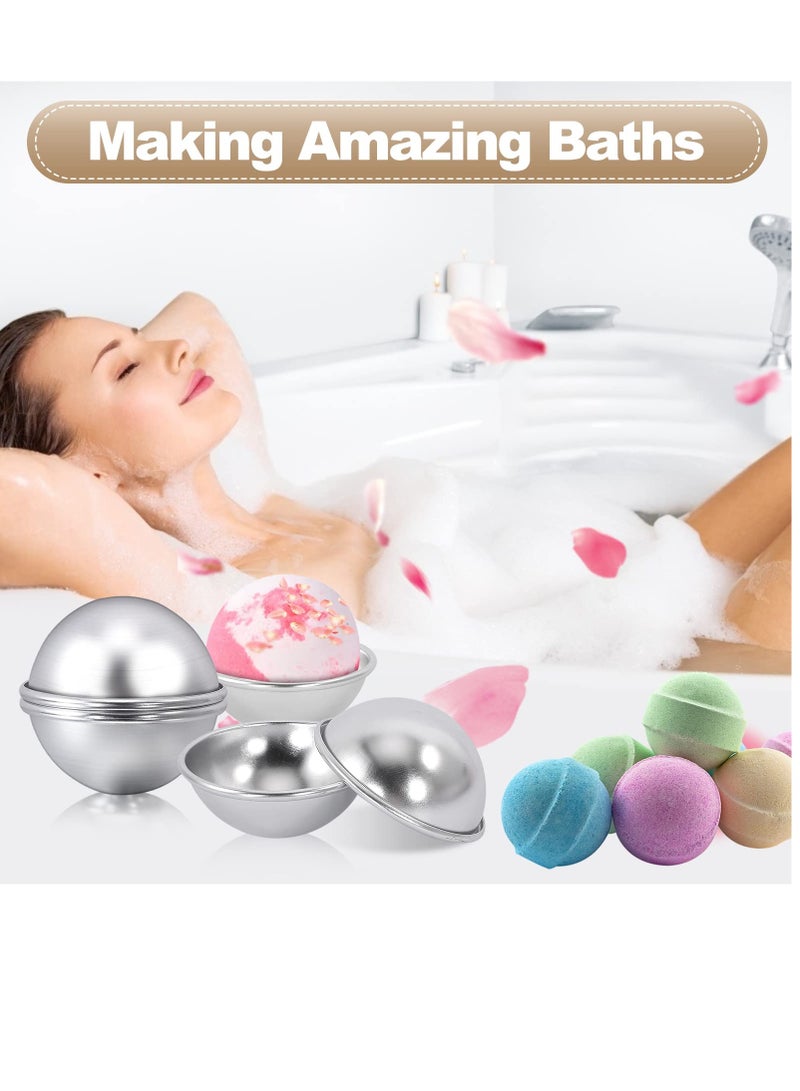 Excefore 12 Pieces Bath Bomb Mold,6 Set Metal Bath Bomb Molds, Aluminum Alloy Semicircle Mold Tool for Crafting Your Own Fizzles Handmade SPA,Bath Bombs Press for DIY Making Supplies, 5.6*2.6cm - Image 5