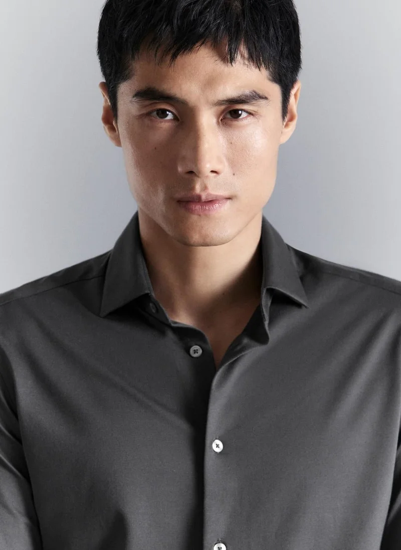 Mango Man  Comfort stretch non-iron shirt for Men | Best Price UAE