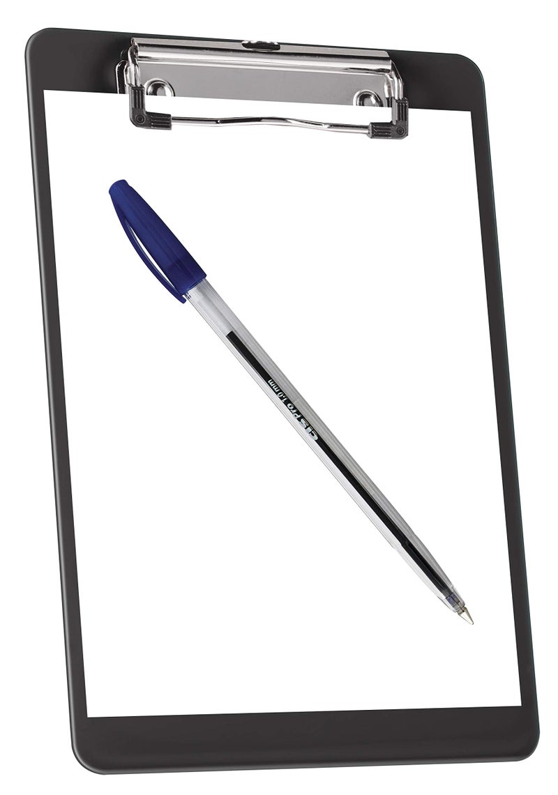 Acrimet Clipboard Memo Size A5 (9 1/4â€ x 6 5/16â€) Low Profile Clip (Plastic) (Black Color) (3 Pack) - Image 2