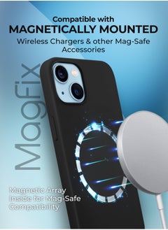 Raegr RAEGR iPhone 15 Plus Case | Magnetic Case | Supports Mag-Safe Wireless Charging | Premium Soft Silicone MagFix Case/Cover Designed for iPhone 15 Plus (6.7-Inch) 2023 - Black RG10504  - Image 3