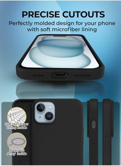 Raegr RAEGR iPhone 15 Plus Case | Magnetic Case | Supports Mag-Safe Wireless Charging | Premium Soft Silicone MagFix Case/Cover Designed for iPhone 15 Plus (6.7-Inch) 2023 - Black RG10504  - Image 5