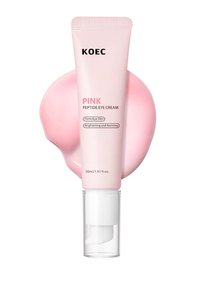 ك أو إي سي سيروم العيون الوردي الببتيد مع النياسيناميد والريتينول للخطوط الدقيقة وتوحيد لون البشرة وتفتيحها واستقبالها، 30 مل - Image 1