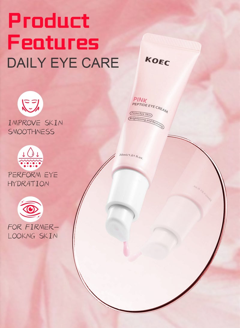 ك أو إي سي سيروم العيون الوردي الببتيد مع النياسيناميد والريتينول للخطوط الدقيقة وتوحيد لون البشرة وتفتيحها واستقبالها، 30 مل - Image 2