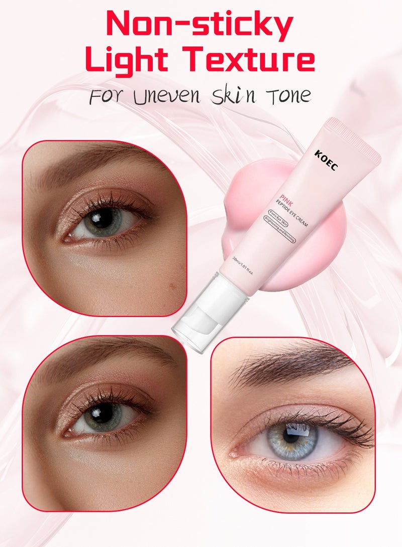 ك أو إي سي سيروم العيون الوردي الببتيد مع النياسيناميد والريتينول للخطوط الدقيقة وتوحيد لون البشرة وتفتيحها واستقبالها، 30 مل - Image 4