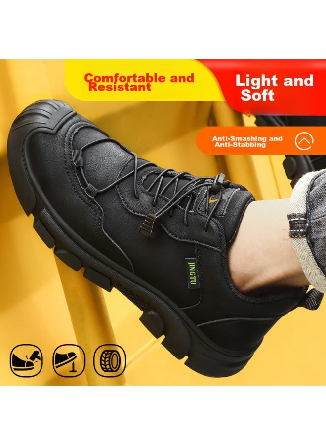 Jingtu Men'S Safety Shoes With Steel Toe Cap, Puncture Resistant, Abrasion Resistant, Waterproof, And Safety Work Protection Function Shoes 0216F-J 43 - Image 5