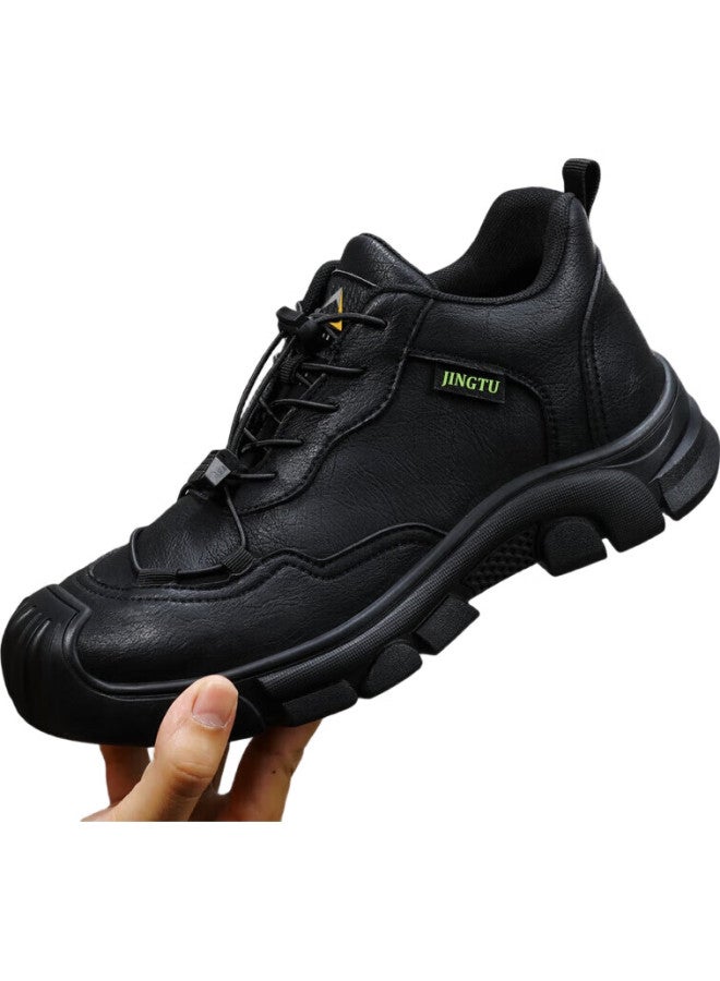 Jingtu Men'S Safety Shoes With Steel Toe Cap, Puncture Resistant, Abrasion Resistant, Waterproof, And Safety Work Protection Function Shoes 0216F-J 43 - Image 2