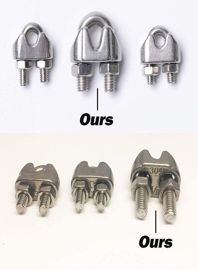 DIY Crafts Pack of 1 Set, Turnbuckle Tension, Turnbuckle Tension Wire Rope with Eye&Hook (M6), 1/8 Inch Wire Rope Cable Clip Clamp (M3) (Pack of 1 Set, Turnbuckle Tension) - Image 2