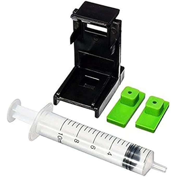 3IN1 INK REFILL CARTRIDGE CLIP 2X RUBBER PADS SYRINGE NO NEEDLES FOR HP 60/61 - Image 1