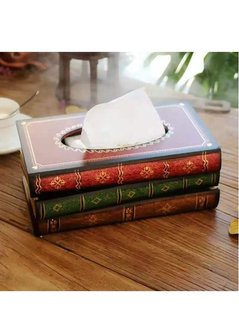 LINGWEI Tissue Box Cover Case Napkin Holder Tissue Dispenser Tissue Holder Rectangle Tissue Paper Box Cover Napkin Organizer For Home Office - Image 2