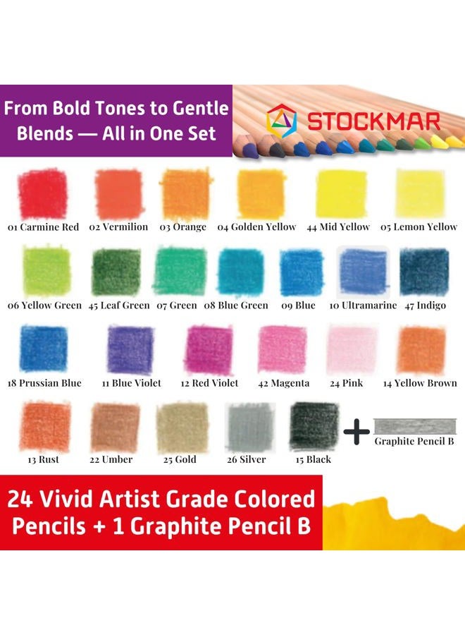 Stockmar Colored Pencils Hexagonal 24 Colors + 1 Graphite Pencil - Image 5