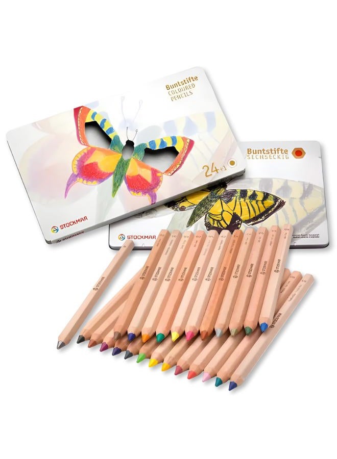 Stockmar Colored Pencils Hexagonal 24 Colors + 1 Graphite Pencil - Image 1