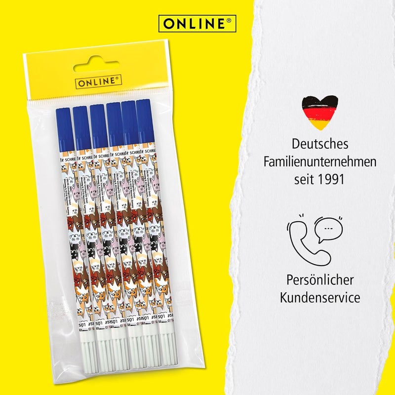Online Ink Eraser 6 Pack - Blue Ink, Cat Design - Ink Killer & Overwriter - Image 5