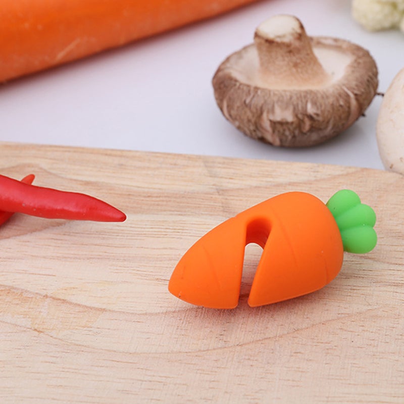 2pcs Silicone Carrot Design Spill-proof Pot Lid Rack Overflow Stoppers Pot Cover Lifter for Kitchen - Image 2