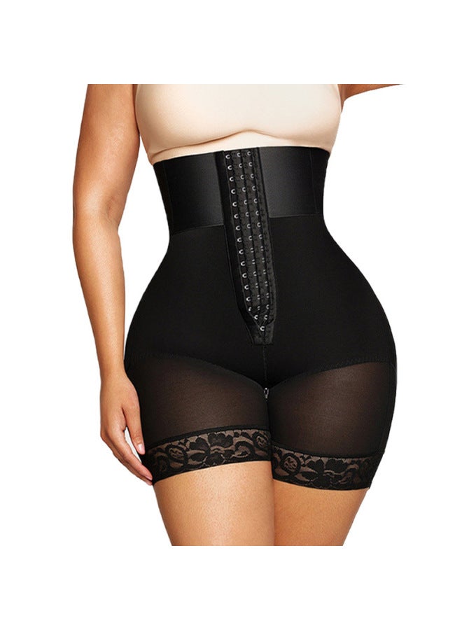 European And American Plus-size Body Shaping Pants, Buttoned High-waisted Tummy Control And Lifting Pants