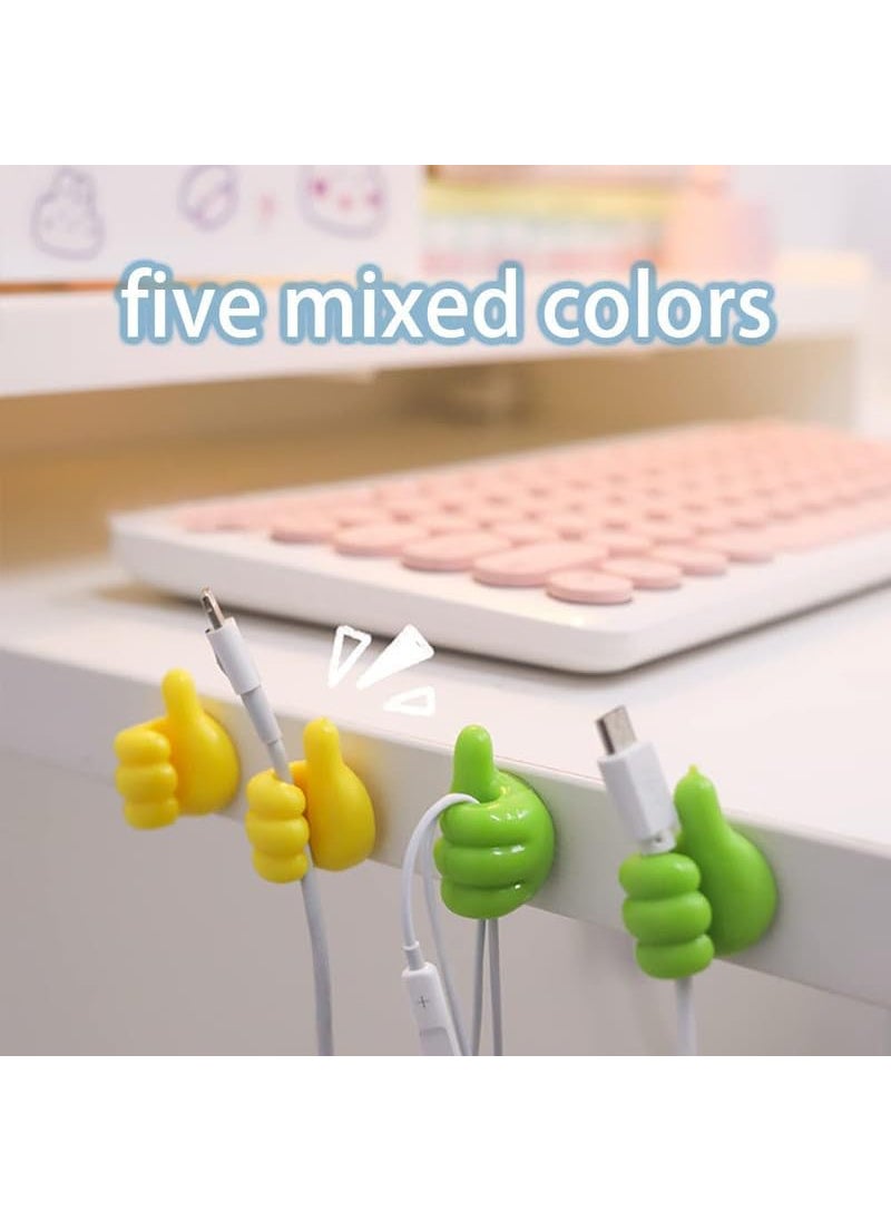 PARVY PARVY MultiFunctional Wall Hooks Cable Organizer Cable Management for Desk Home Office Car Multi Color12PCS  - Image 3