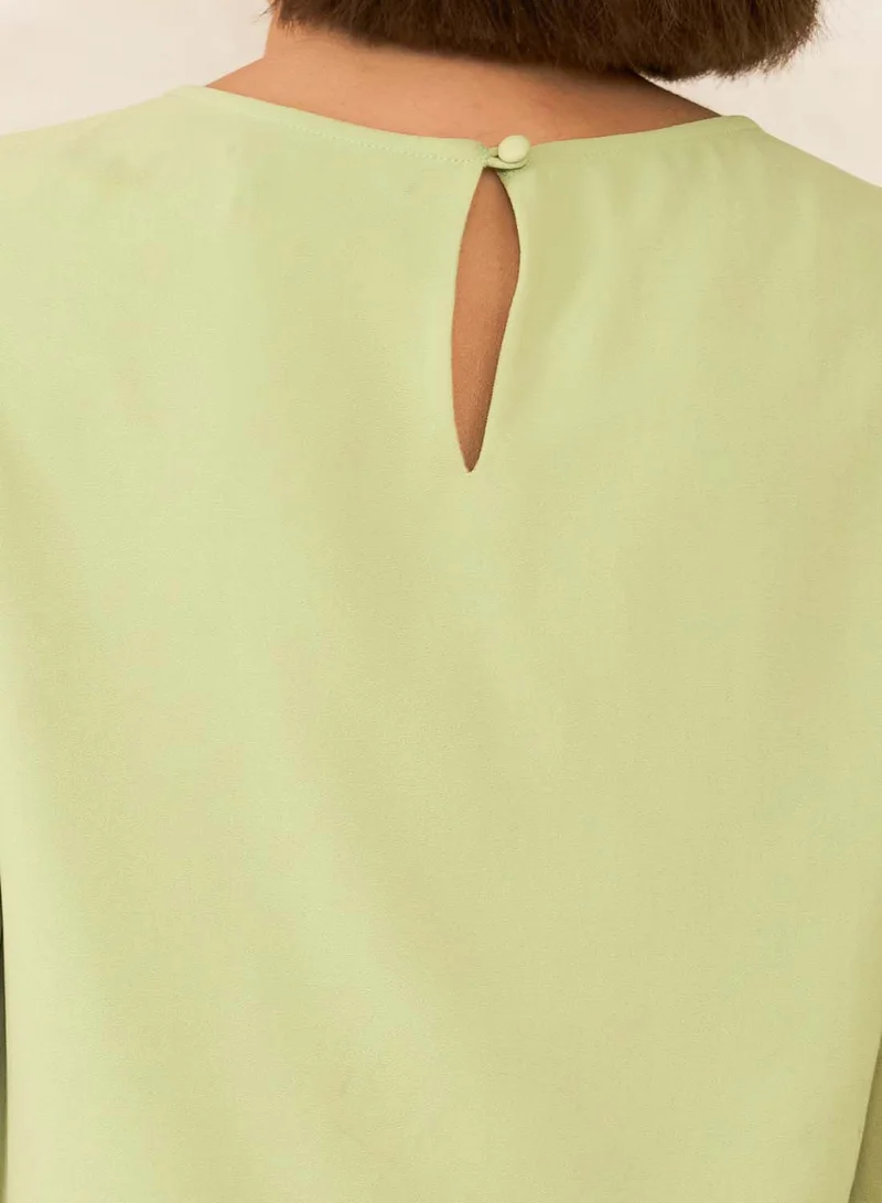 Virgio VIRGIO Georgette Vertical Ruffle Detail Top