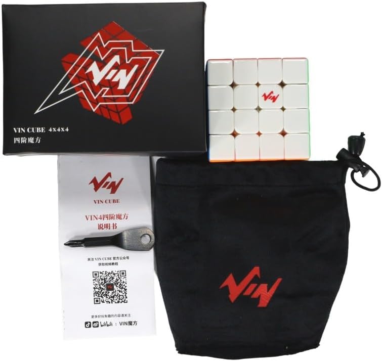CuberSpeed Cuberspeed Vin Cube 4x4 UV Coated 4x4x4 Magnetic Stickerless Speed Cube VinCube 4x4 Stickerless UV Coated Professional Stickerless UV Cube Puzzle UVCoated Edition  - Image 5