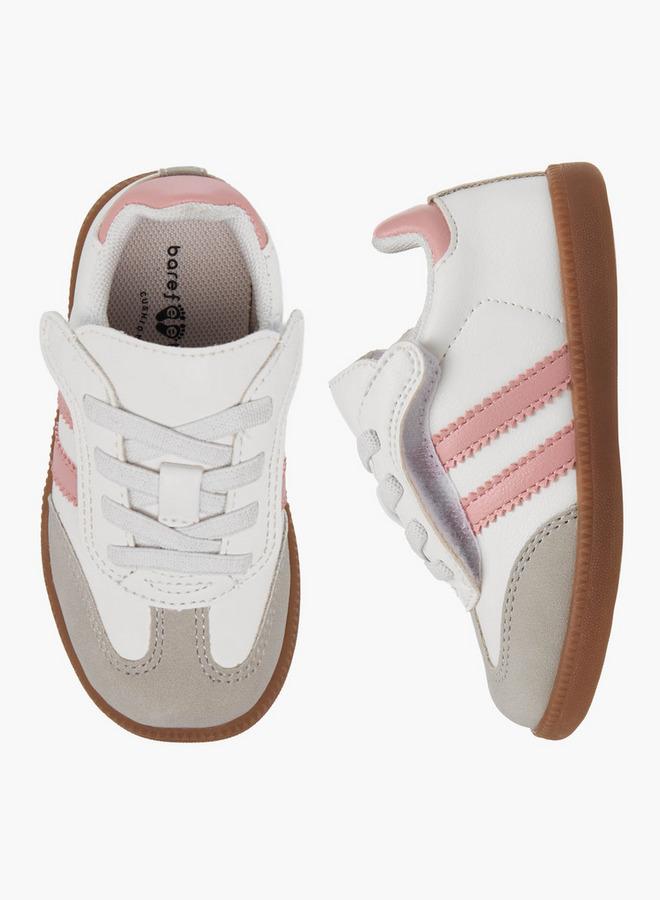 Barefeet Girls Panelled Hook And Loop Sneakers - Image 3