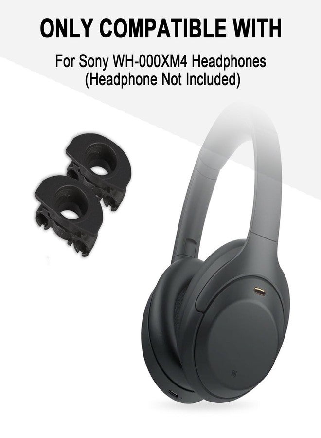 Adhiper WH-1000XM4 Hinge Swivels + U Shaped Metal Hinge Lock Grove Replacement for Sony WH-1000XM4 Headphone,Replacement Parts Accessories Hinge Spins(Black) - Image 2