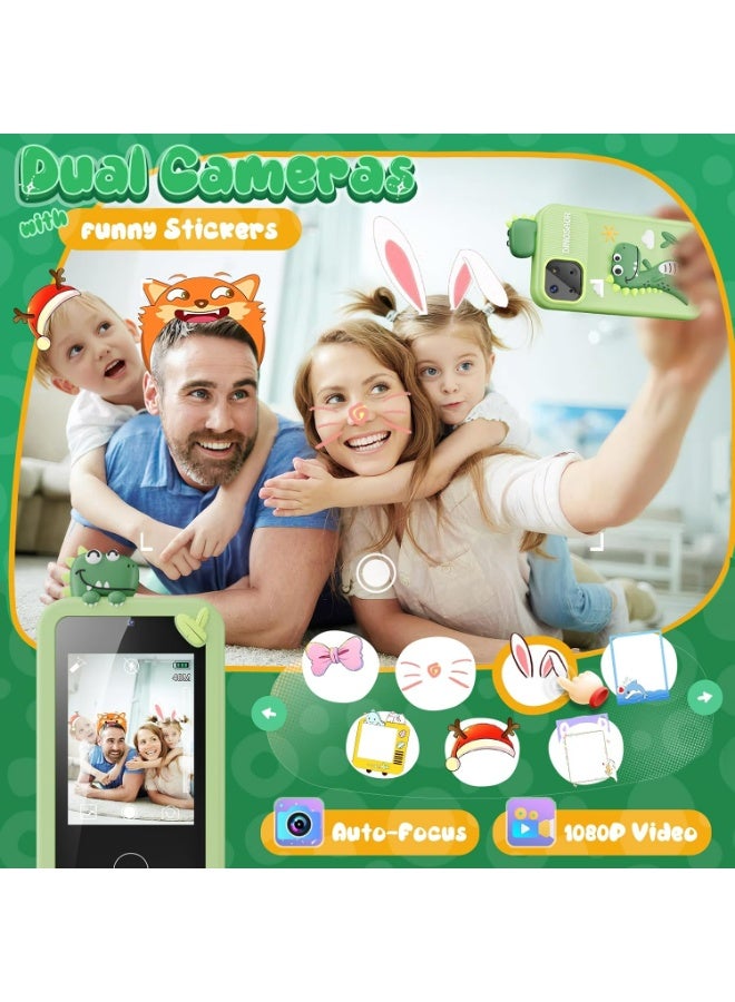 Oasisgalore Kids Smart Phone Toys for Girls, Mini Smart Phone Toys With 2.8" Touchscreen 16 Learning Games Music Player, 32G SD Card - Image 3