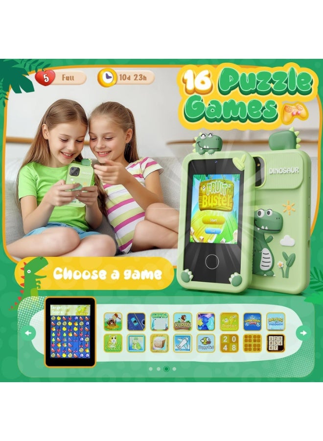 Oasisgalore Kids Smart Phone Toys for Girls, Mini Smart Phone Toys With 2.8" Touchscreen 16 Learning Games Music Player, 32G SD Card - Image 4