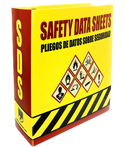 Ring Binder Depot SDS Binder, Heavy Duty 3 Ring Binder 3 Inch, English Spanish Bilingual, 600 Safety Data Sheets Capacity - Image 1