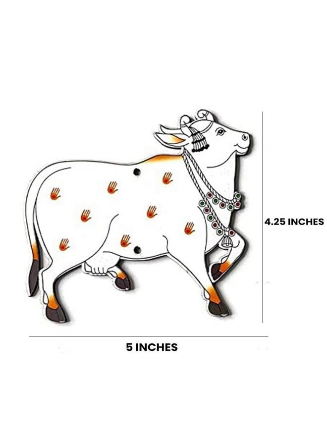 Adikala Printed Pichwai Cow MDF Cutout for Door/Wall Decoration Kit | Diwali | Dussehra | Rangoli | Pooja | Festival Gift | Wedding Decorations (6, 5 in) - Image 2