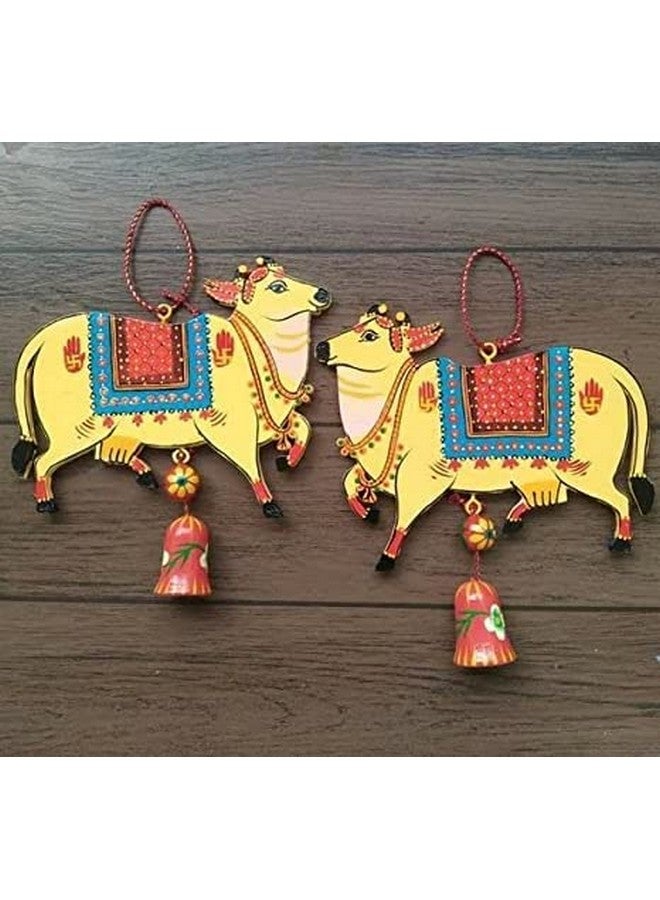 Adikala Printed Pichwai Cow MDF Cutout for Door/Wall Decoration Kit | Diwali | Dussehra | Rangoli | Pooja | Festival Gift | Wedding Decorations (6, 5 in) - Image 5
