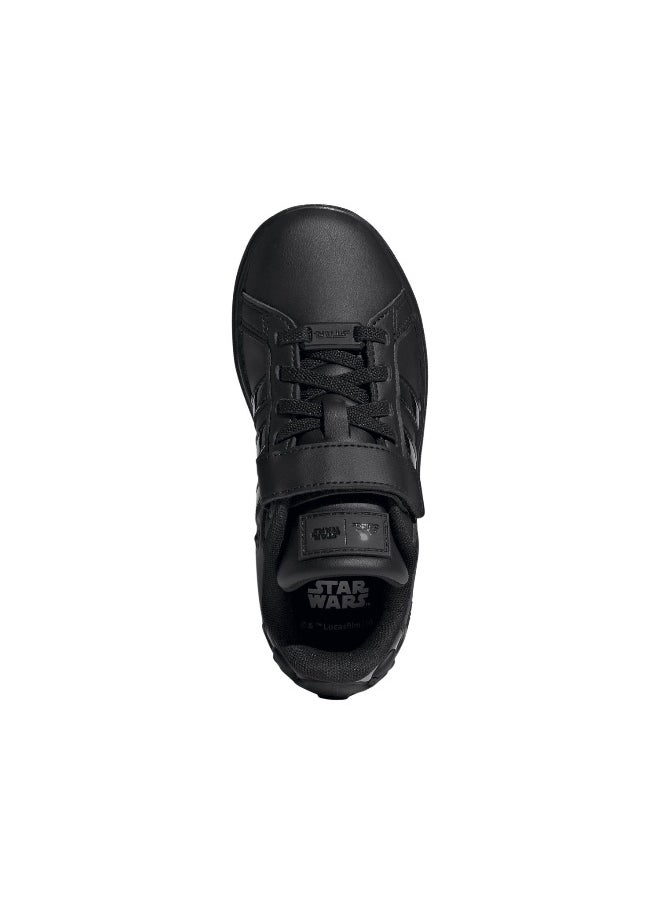 Adidas Adidas Star Wars Grand Court 2.0 El C Black Tennis Shoes For Kids Unisex 10K  - Image 3