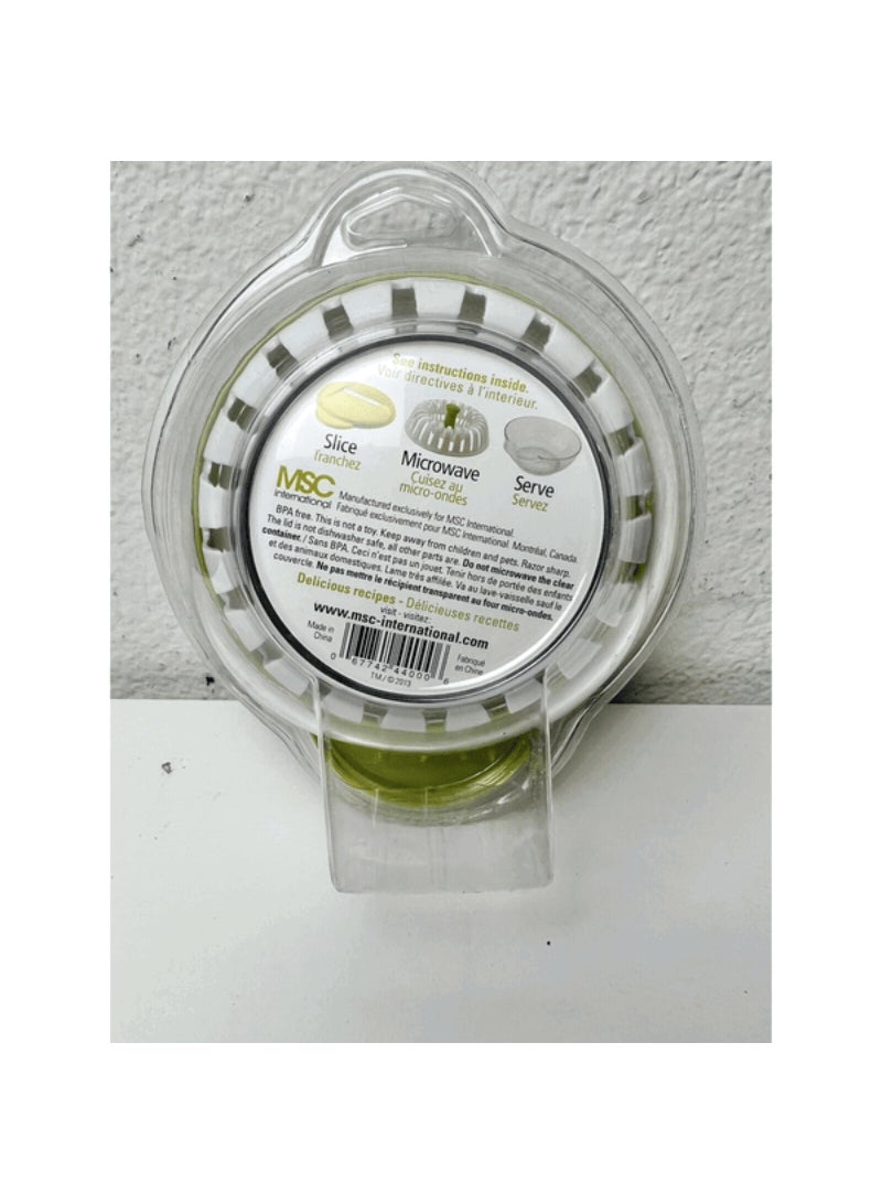 Joie Healthy Plastic Microwave Proof Potato Chip Maker Slicer Green and Clear - Image 2