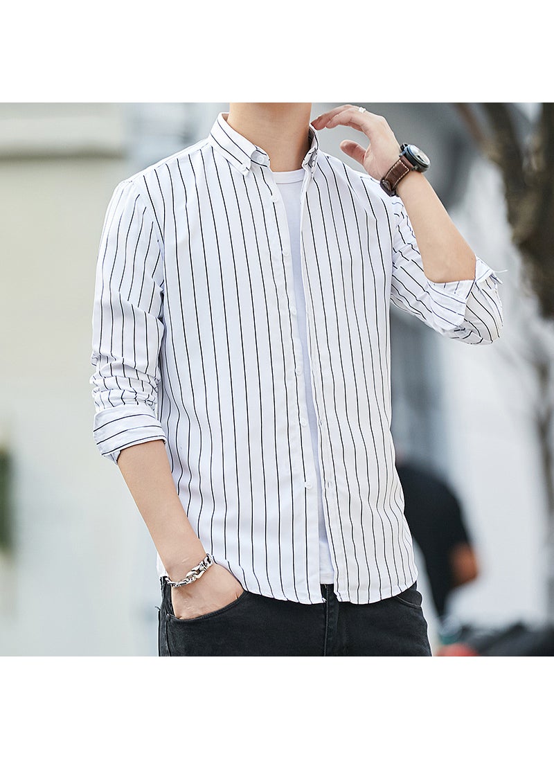 Generic - Mens Formal Casual Long Sleeve Shirts Black - Image 1