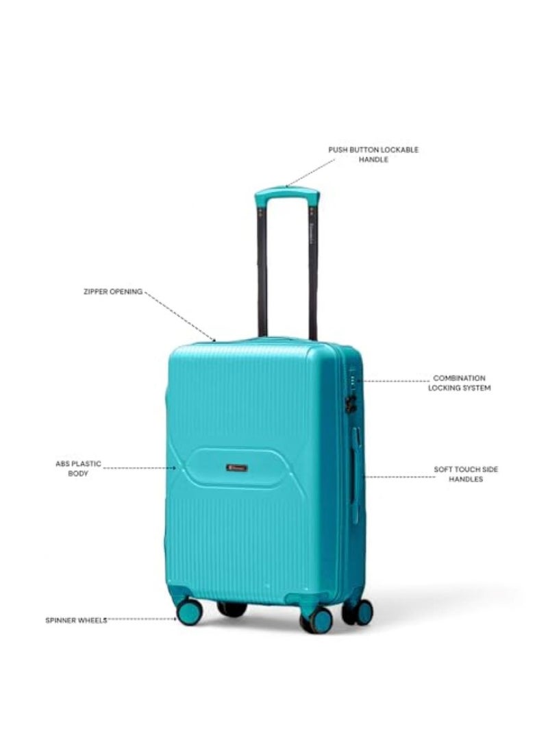 ZAAPPY - Lightweight 24 Inch (20-25 Kg) ABS Hardside Spinner Wheel Luggage 360 Movement With Wheel Lock System, Combination Lock,Trolley For Business Travel - Image 1