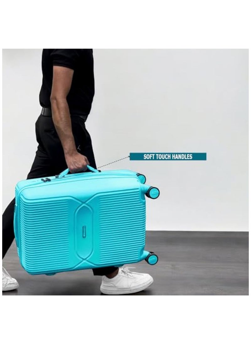ZAAPPY - Lightweight 24 Inch (20-25 Kg) ABS Hardside Spinner Wheel Luggage 360 Movement With Wheel Lock System, Combination Lock,Trolley For Business Travel - Image 1