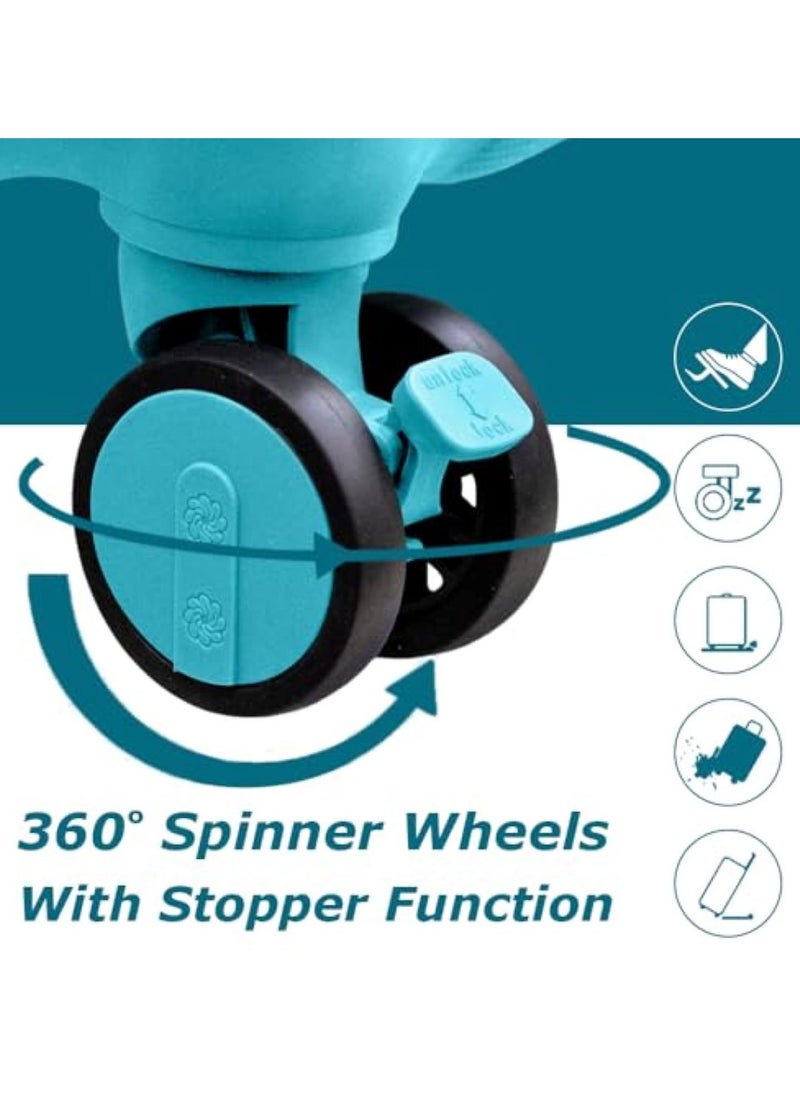 ZAAPPY - Lightweight 24 Inch (20-25 Kg) ABS Hardside Spinner Wheel Luggage 360 Movement With Wheel Lock System, Combination Lock,Trolley For Business Travel - Image 1
