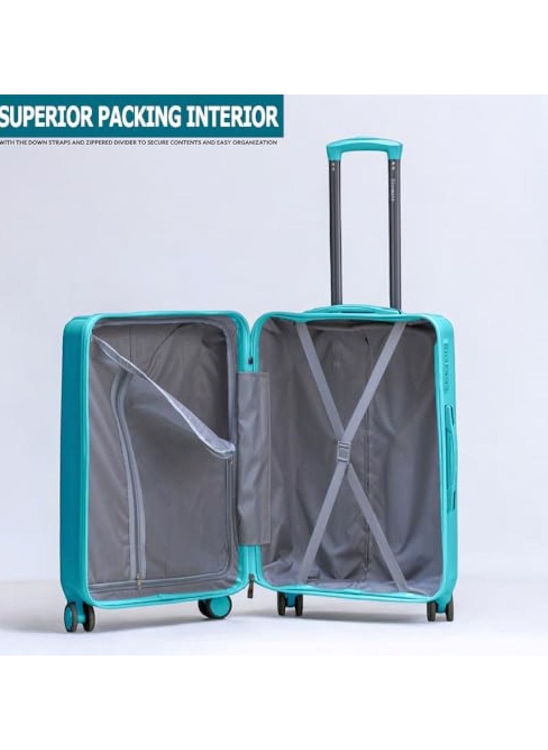 ZAAPPY - Lightweight 24 Inch (20-25 Kg) ABS Hardside Spinner Wheel Luggage 360 Movement With Wheel Lock System, Combination Lock,Trolley For Business Travel - Image 1