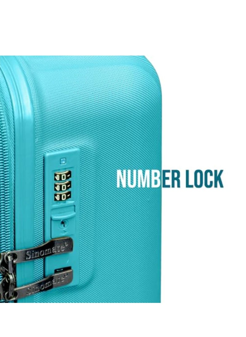 ZAAPPY - Lightweight 24 Inch (20-25 Kg) ABS Hardside Spinner Wheel Luggage 360 Movement With Wheel Lock System, Combination Lock,Trolley For Business Travel - Image 1