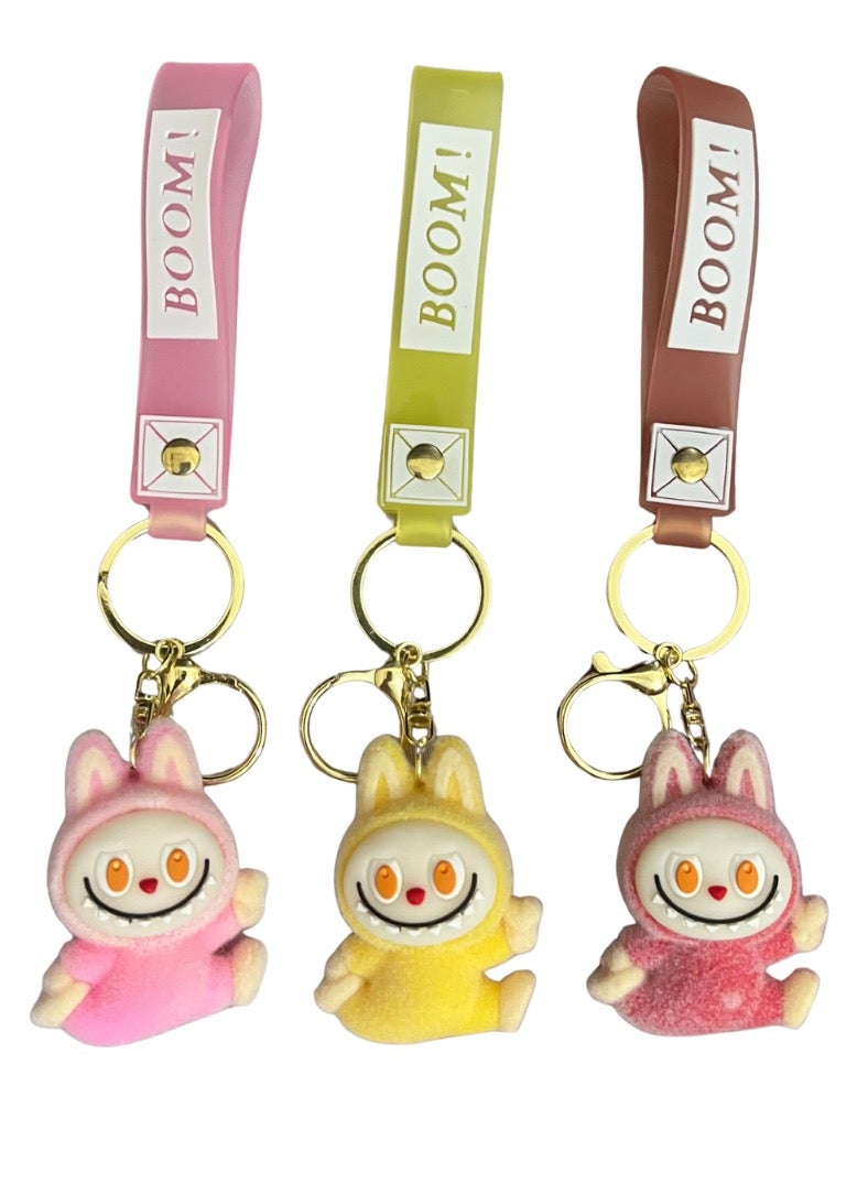 BOOM! Labubu Small 3-Piece Keychain Set – Cute Mini Character Accessories - Image 1