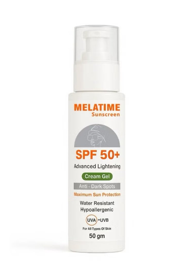 ميلاتايم واقي شمس SPF 50+ لتفتيح البشرة المتقدم - 50 جم