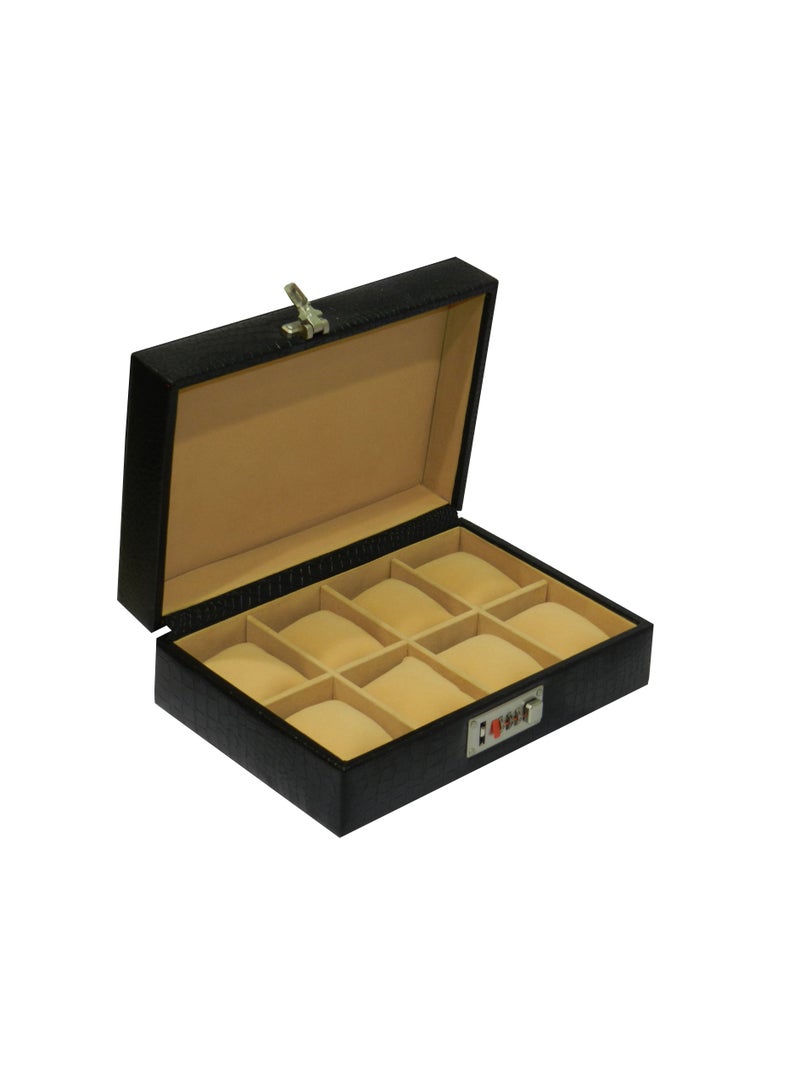 LAVERI LEATHER Laveri Watch Box for Men Women (08 Slots), Premium  Leather Watch Case  Organizer with Removable Pillow - Image 3