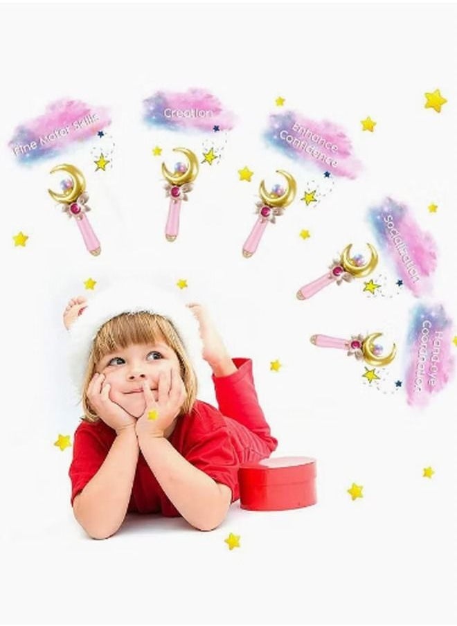 Generic - Flower Fairy Magic Wand Princess Dress Up Pretend Play Set with Music Luminous Handbag Earring Jewelry Toy For Children - Image 1