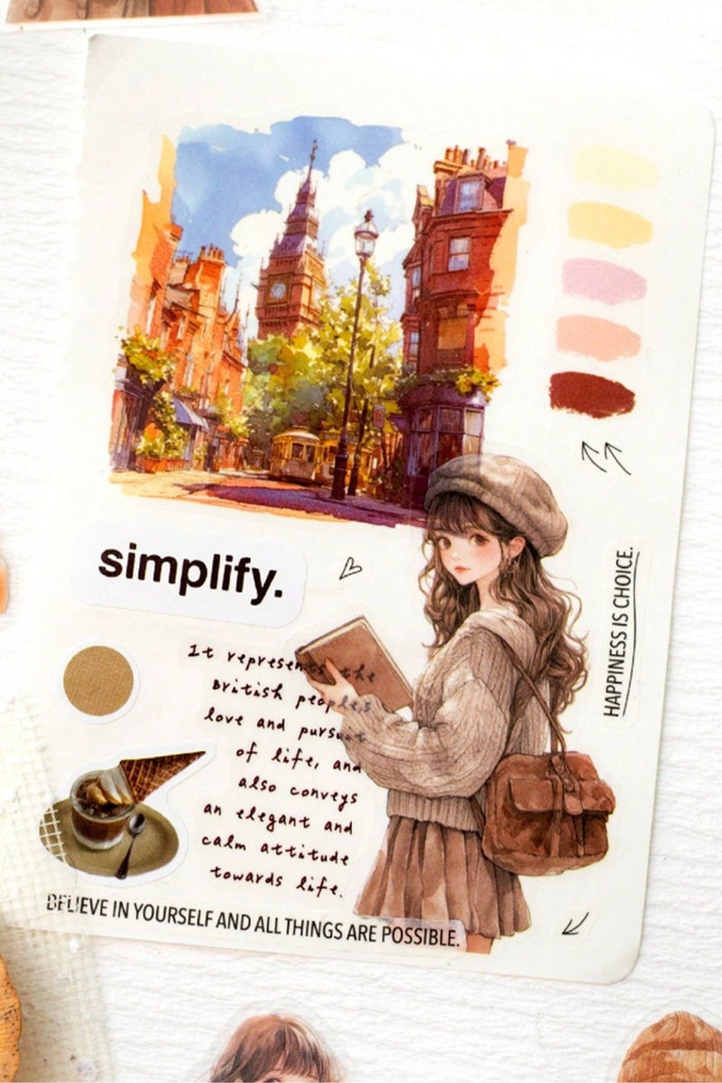 Elegant Feminine Anime-Themed Notebook Stickers – Set of 30 – Perfect for Decorating Notebooks, Journals, Gifts, and Cards  - Image 3