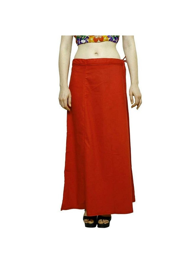EFASHIONS Women's Cotton Inskirt Saree Petticoats Combo (Pack of 5) Red, Black, Green, Sky Blue and Yellow (Free Size) - Image 3