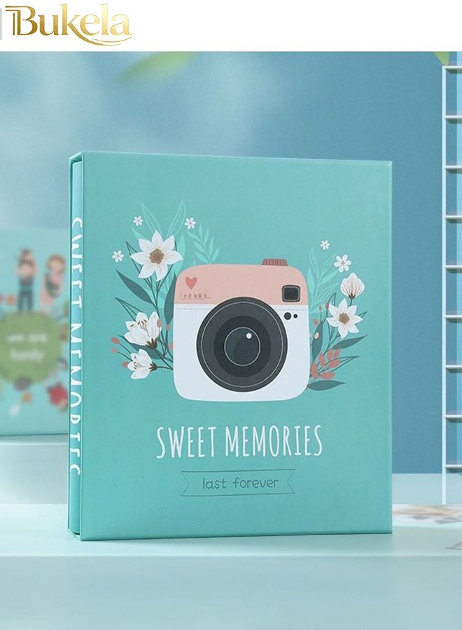 Bukela 200 Pockets Stamping Photo Album for 6 Inches Photos Portable Photo Album for Family Wedding Boys Girls - Image 1