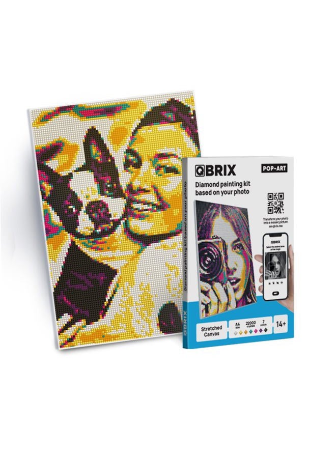 QBRIX Framed Diamond Art from Any Photo - Custom Diamond Painting Kit for Adults - Personalised Gem Art - DIY Craft Kit for Adults - Pop-Art - 8 x 12 inches - Image 1