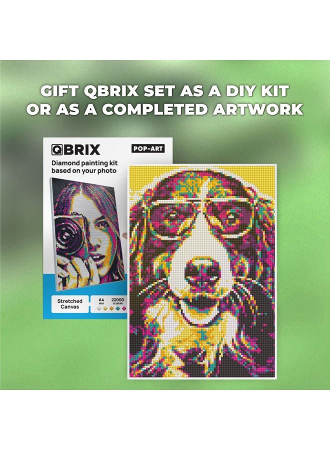 QBRIX Framed Diamond Art from Any Photo - Custom Diamond Painting Kit for Adults - Personalised Gem Art - DIY Craft Kit for Adults - Pop-Art - 8 x 12 inches - Image 5