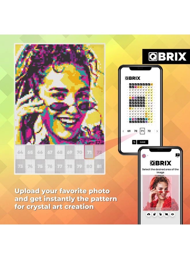 QBRIX Framed Diamond Art from Any Photo - Custom Diamond Painting Kit for Adults - Personalised Gem Art - DIY Craft Kit for Adults - Pop-Art - 8 x 12 inches - Image 2