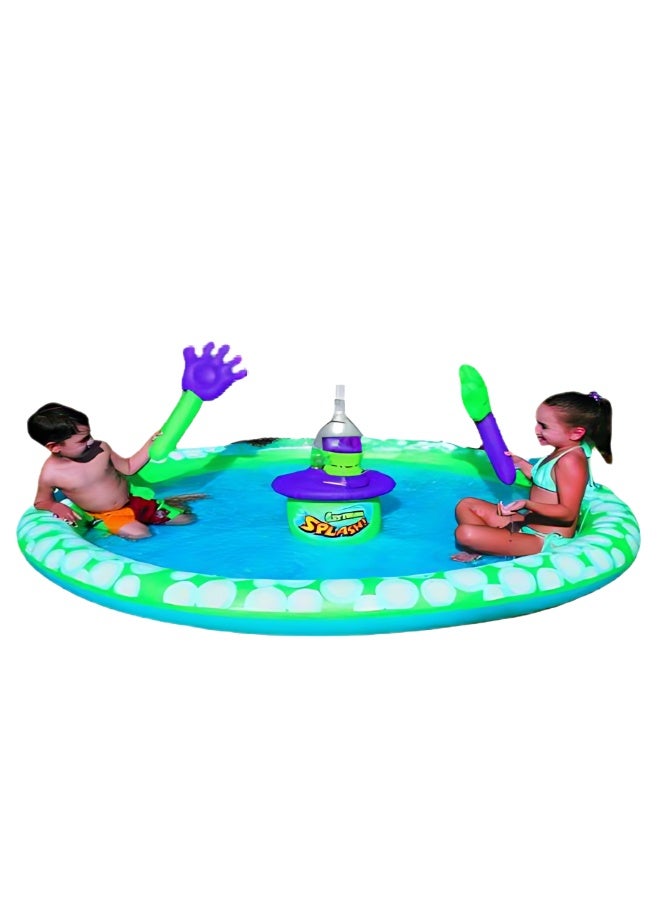 Bestway Inflatable Water Play Pool for Kids 183x183x28cm with Splash Arms & Sprinkler | Safe PVC - Image 3