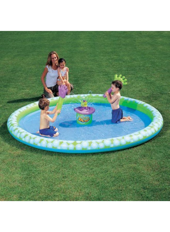 Bestway Inflatable Water Play Pool for Kids 183x183x28cm with Splash Arms & Sprinkler | Safe PVC - Image 2